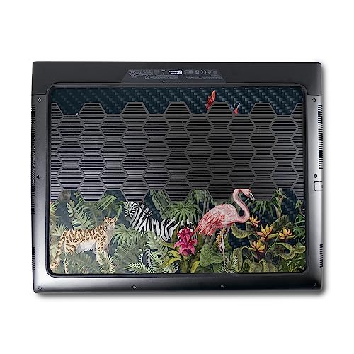 Image of MightySkins Carbon Fiber Skin Compatible with Alienware M18 R1 (2023) Full Wrap Kit - Tropical Kingdom | Protective, Durable Textured Carbon Fiber Finish | Easy to Apply | Made in The USA