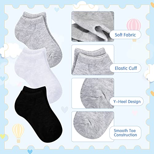 Handepo 50 Pairs Toddler Ankle Socks Low Cut Kids Crew Half Cushion Low Rise Sock Bulk for Babies Boys Girls4