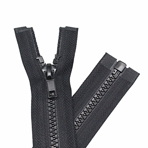 image for YaHoGa 2PCS #5 21 Inch Separating Jacket Zippers for Sewing Coats Jack
