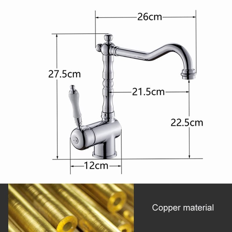 Robinet évier cuisine mitigeur eau chaude froide robinets pour vasque - 7