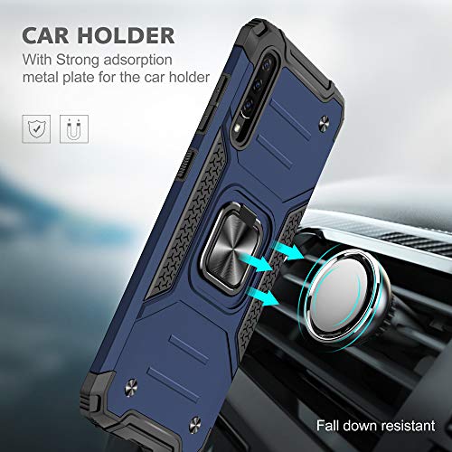 Coque Galaxy A70 KMKJ bleu : protection arrière ajustée en silicone - 3