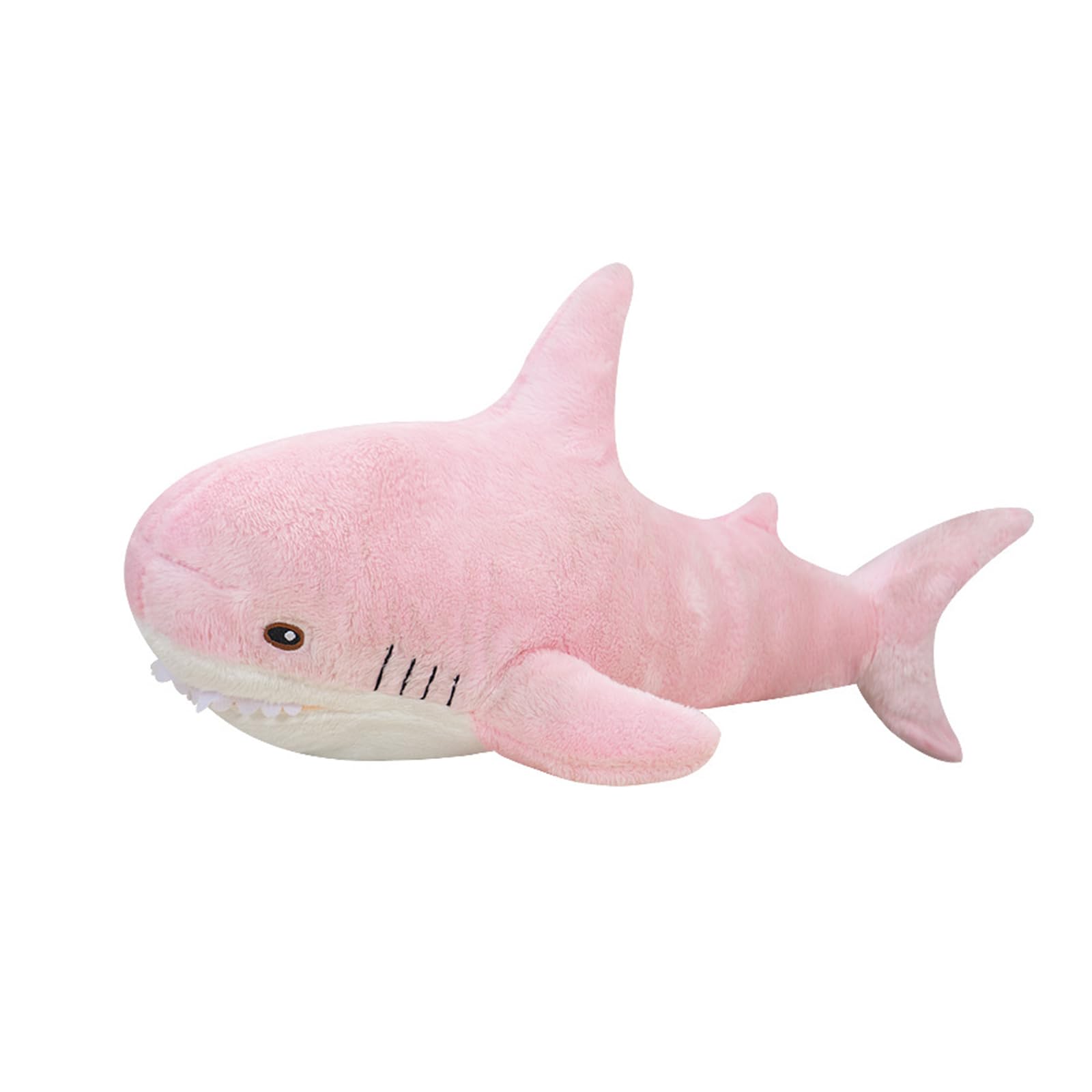28cm Plush Shark Pillow, Stuffed Animal Toys, Soft Cuddly Shark Plush Toy, Comfortable Sleeping Pillow Back Cushion for Kids Boys Girls Gift Room Decoration (Pink)