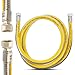 Produktbild FLEX Flexibler Gasschlauch 2 m Propangasschlauch Butangasschlauch mit 1/2 x 1/2 Zoll Innengewinde DN 12 aus Edelstahl & PVC | Butan Propan Schlauch EN 14800 Gasanschlussschlauch Camping Küche