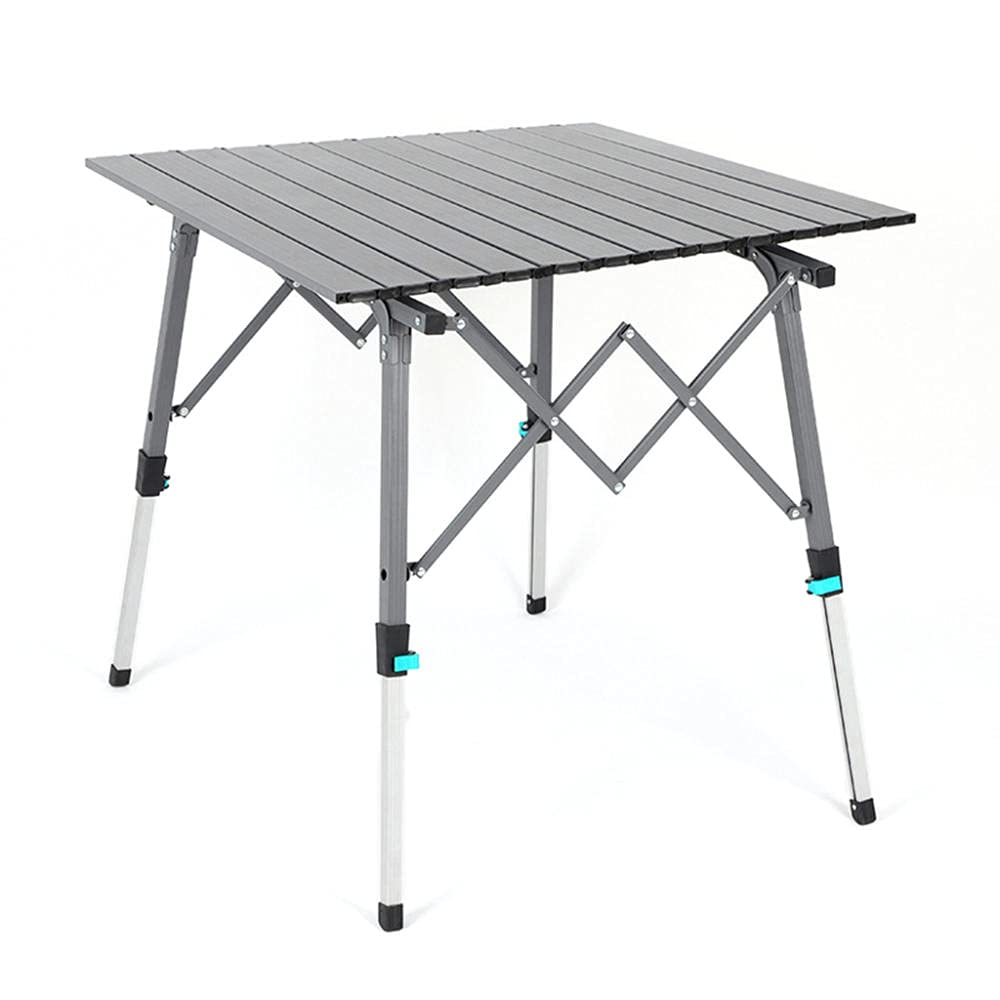 Tavolo Multifunzione Leggero Pieghevole Tavolo da Campeggio Portatile con Borsa da Trasporto,Tavolo da Campeggio Pieghevole Portatile per Picnic Giardino Altezza Regolabile in Alluminio