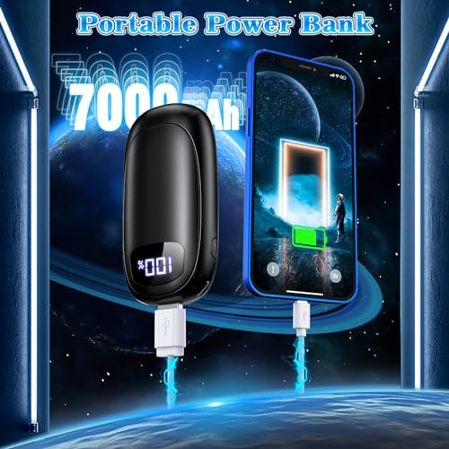 Hand Warmers Rechargeable 2 Pack - Electric Dual-Sided Heating Hand Warmers Max 131℉, 20Hrs Battery Operated Pocket Heater for Raynauds, Golf, Camping, Hunting Essentials, Gifts for Men Women