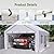 Carport Canopy 13' x20' Heavy Duty, Portable Garage with Removable Sidewalls, Car Port All Weather Carports Party Tent Large Outdoor Canopy Storage Shed for Auto,Truck,Boat,Party (White)
