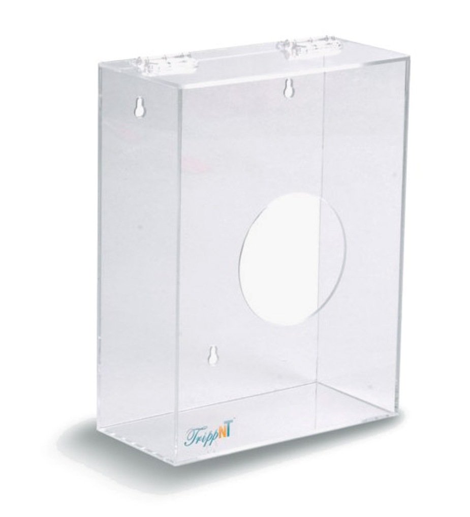 TrippNT 50043 Clear Acrylic Hairnet Dispenser, Small, 11" W x 8.5" H x 4" D
