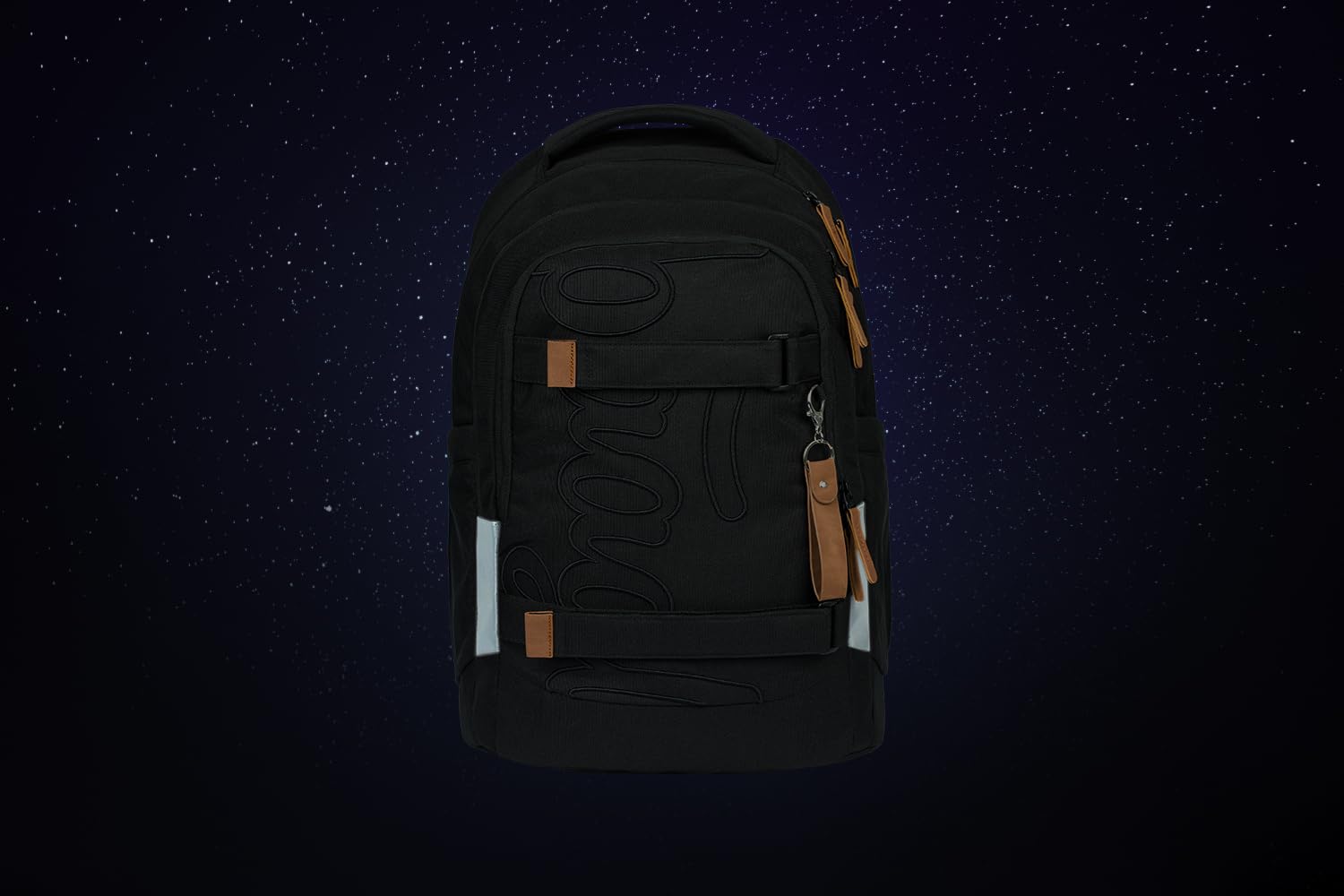 Baagl Schulrucksack für Jungen Mädchen Teenager - Skate Max - Skateboard Rucksack - Kinderrucksack mit Laptopfach und Brustgurt für Schule, Weiterführendeschule, Mittelschule, 30 l (Darkness)