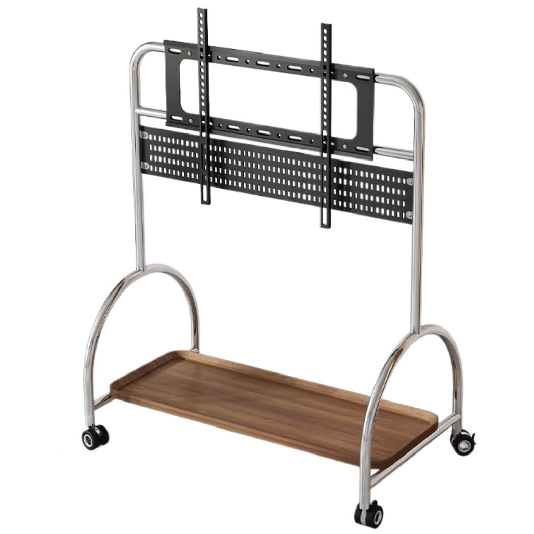 Support TV mobile à roulettes 65 pouces réglable en hauteur avec étagère vesa 400x400