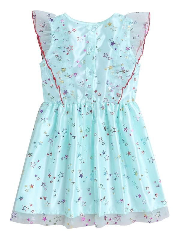 Image of Funshine Girls Spring Summer Casual Dress for Kids | Soft Breathable Comfortable Everyday Wear for Play School Outings Birthday Parties & Family Occasions | Stylish Lightweight Trendy Outfit