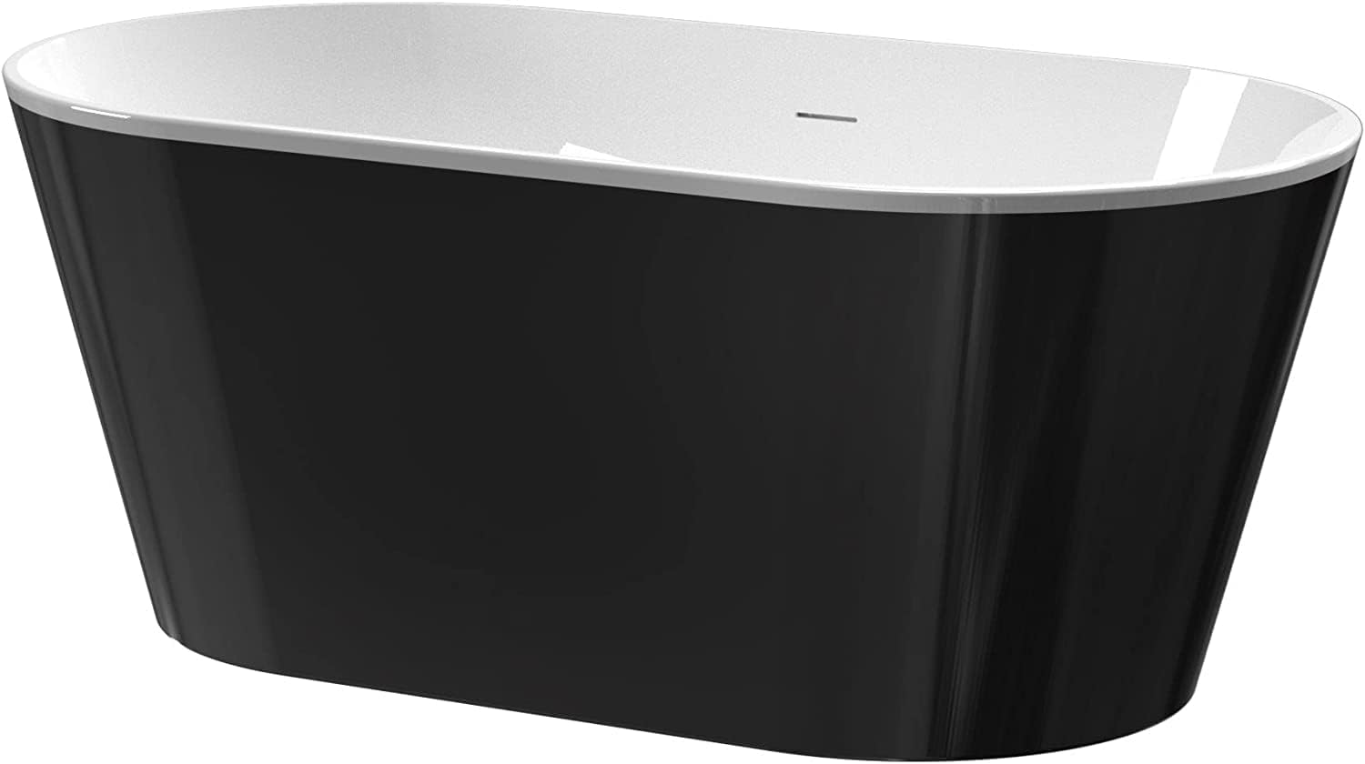 ATY 59" Acrylic Freestanding Bathtub, Contemporary Soaking Tub with