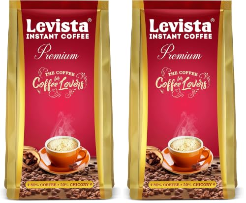 Image of Levista Premium Instant Coffee 200Gm Pouch, Bag, Ground (Pack of 2)
