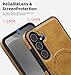 Lunivop for Samsung Galaxy s25 Case Leather [Compatible with Magsafe Wireless Charging] Magnetic Cover Stand Funda para S 25 6.16 '' 5G 2025 Rugged Best Phone Cases Brown