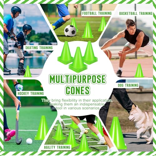 Syhood 30 Pack 7 Inch Plastic Traffic Cones Sports Training Agility Marker Mini Cones for Soccer, Skating, Football, Basketball, Indoor and Outdoor Games Sports Practice Equipment - Image 5