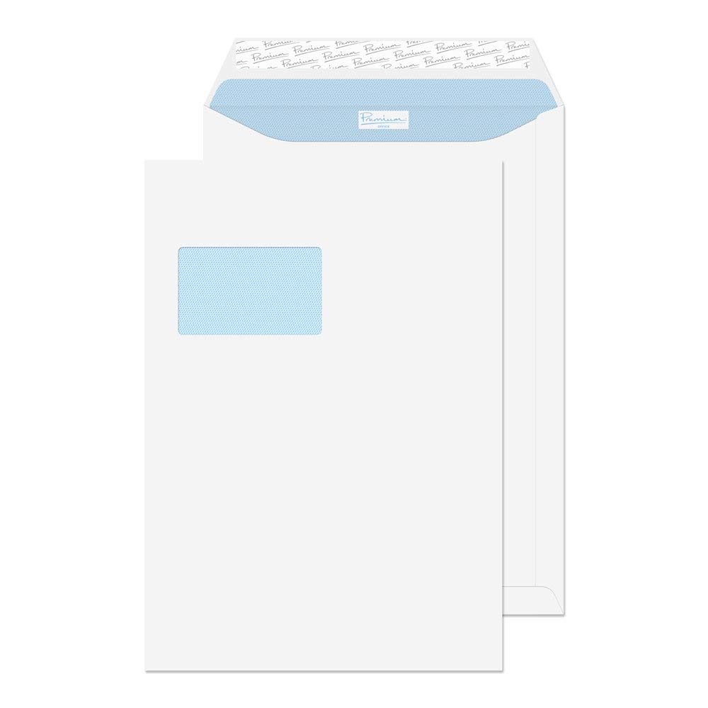 Blake Office C4 324 x 229 mm 120 GSM German Window Pocket Envelopes (36126DE) Ultra White Wove - Pack of 250
