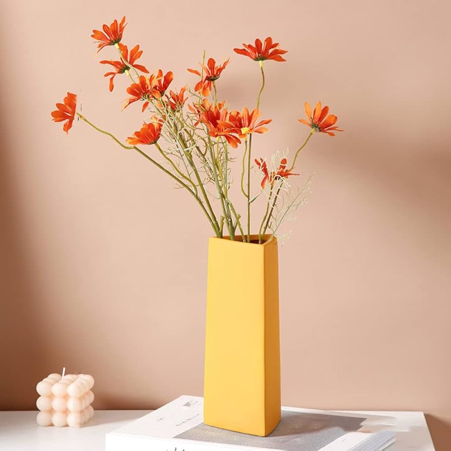 三原研さん　炻器花器　椅子型　花瓶　オブジェ Amazon.co.jp: 北欧のリビングルームの装飾セラミック花瓶三角形