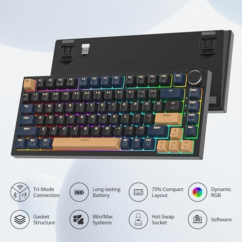 Teclado Gamer 400PRO 75% Inalámbrico Bluetooth/2.4GHz USB-C miniatura 2