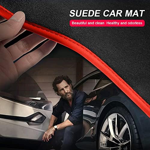 Miniatura 8 de Custom Carpet Heavy Duty Set Automotive Fit for Monza Convertible,Classic Car Floor Mat All Weather Floor Mats with Anti-Slip Heel Pad,red