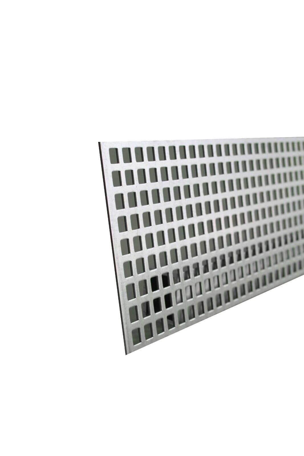 Schlögel 2mm Aluminium Lochblech Qg 10-15, Fenstergitter Alu-Lochblech Zuschnitte eins. Folie 700x400