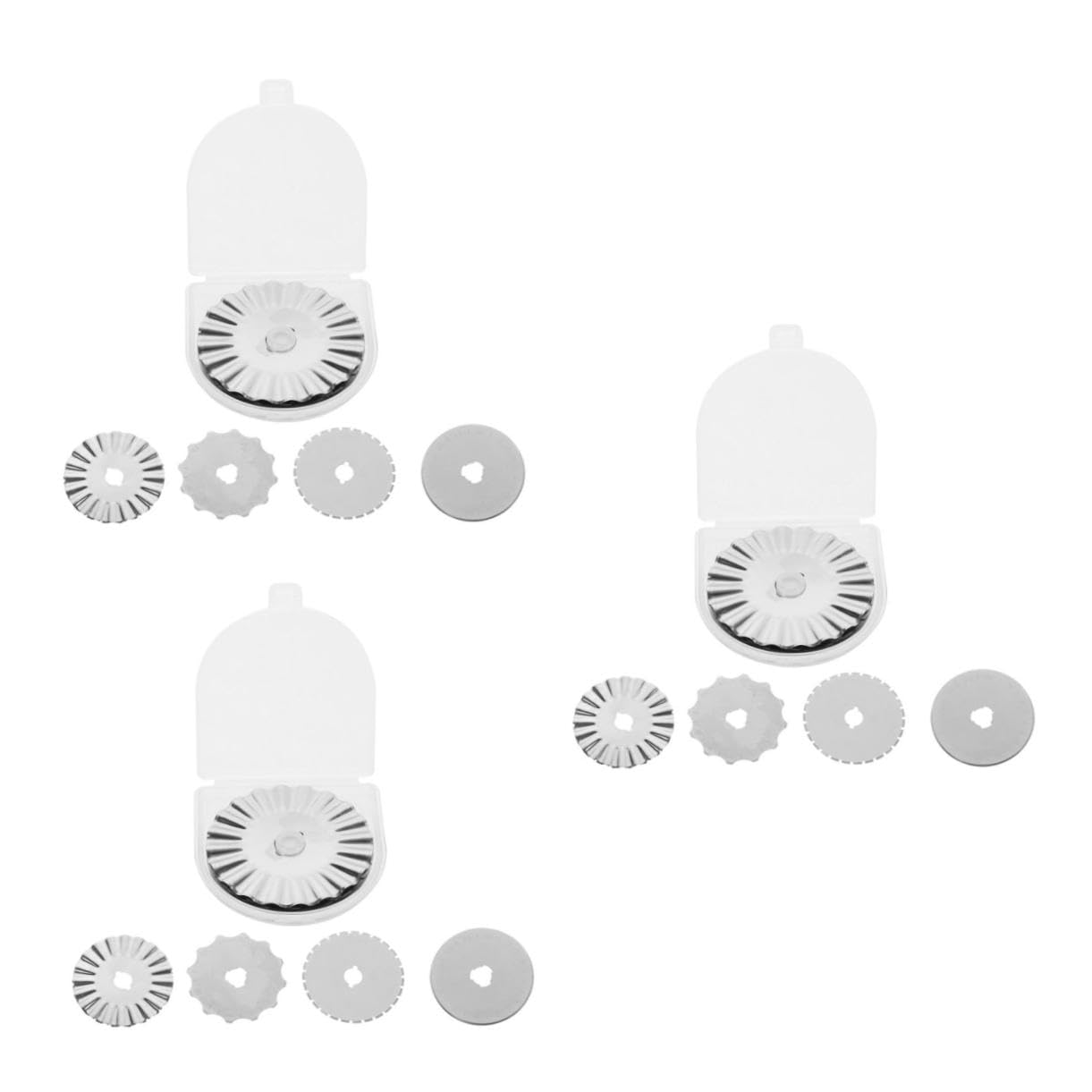 SHINEOFI 3 Juegos Disco De Corte De 45mm Herramienta Rotativa Cortadora De Tela Cortadora Rotativa Para Tela Cutter Rotatorio Cuchillas Afiladas Accesorios De Corte Acero Silver 10 Uds * 3
