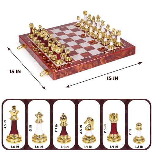 Set de Ajedrez 15 Pulgadas con Piezas Acrílicas Pesadas miniatura 7
