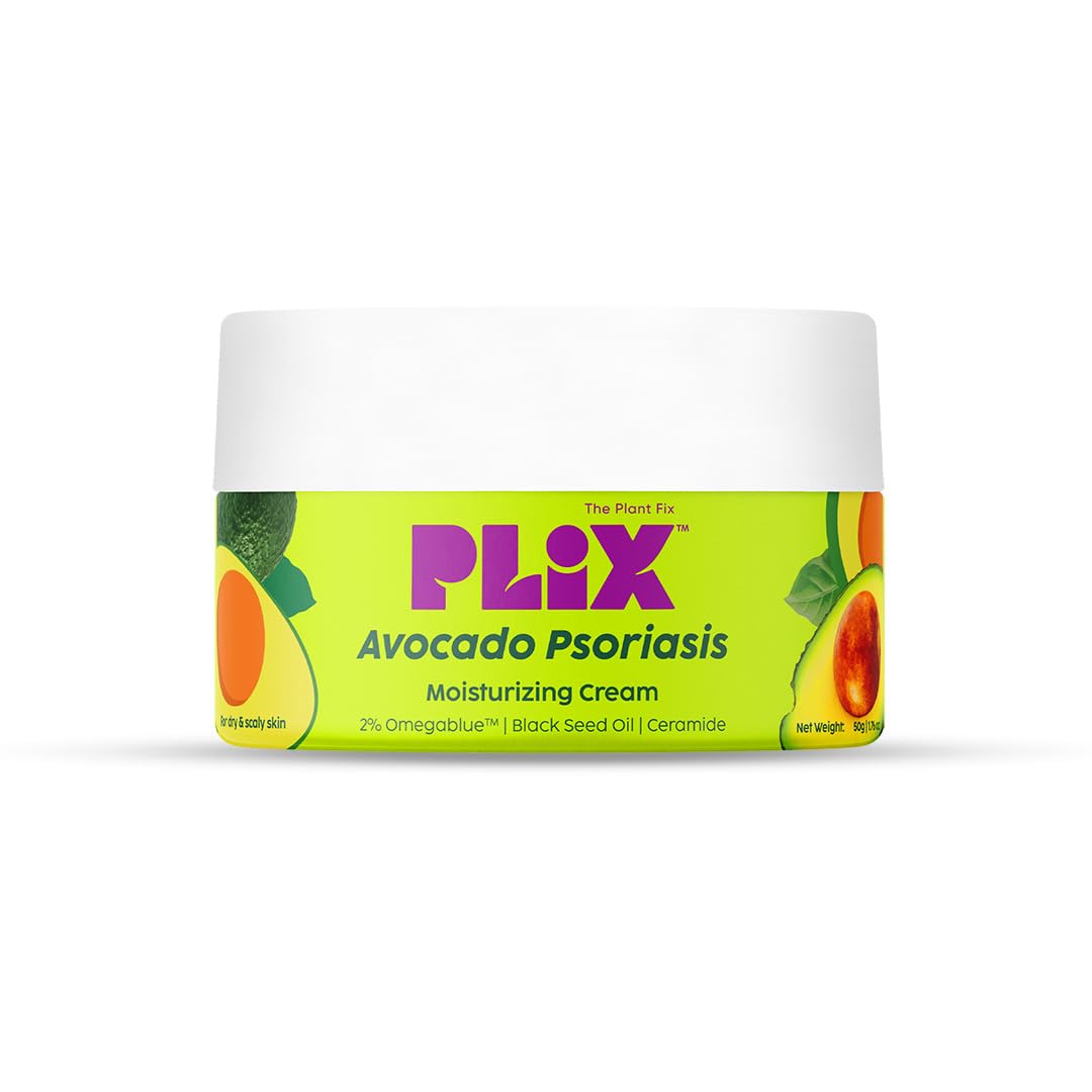 The Plant Fix Plix Avocado Psoriasis Moisturizing Cream With 2% Omega Blue | Manages Eczema & Psoriasis| Relieves Scaling & Redness | For Dry & Flaky Skin | Dermatologically Tested | For Men & Women