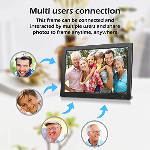 19" Wifi Cloud Frame With Remote Control, Simple Setup, Increased 20Gb Free Cloud Storage, Music, Movie, Social Media, Wall Mountable #TOP4
