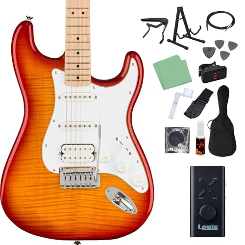 Squier by Fender Affinity Series Stratocaster FMT HSS Maple Fingerboard White Pickguard Sienna Sunburst �G���L�M�^�[���S��14�_�Z�b�g�y�w�b�h�z���A���v