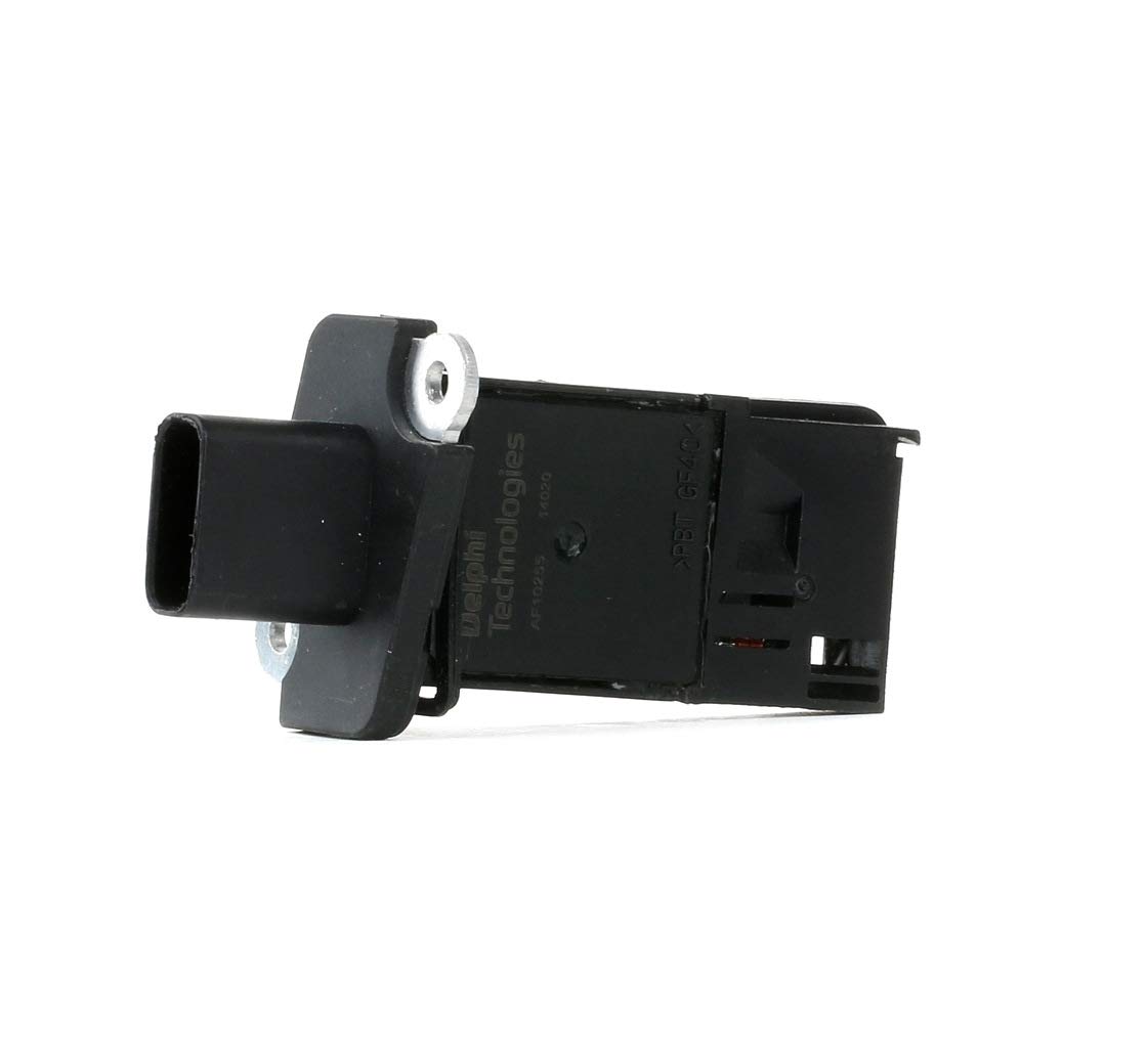 DELPHI Debimetro Aria, Sensore Massa Aria Numero di contatti a spina: 4 12V senza alloggiamento AF10255-12B1 Compatibilità con PEUGEOT BOXER Furgonato, FIAT Ducato Van 250, 290, CITROËN, FORD S-MAX | Compatibile con: FORD GALAXY II, GALAXY MK II VAN, MOND