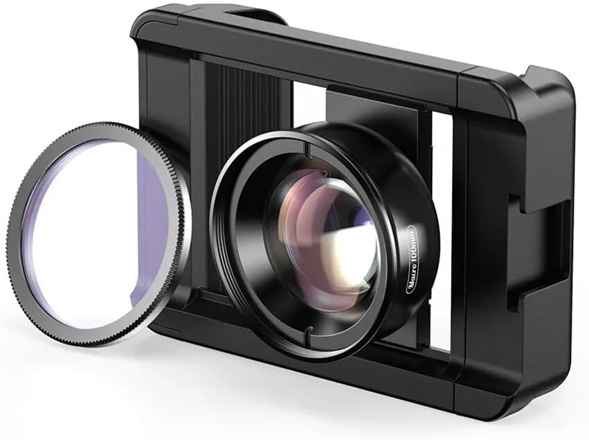 10X Macro Lens Kit Phone Camera Lens + CPL Filter 17mm Thread Phone Clip Clamp Mount Holder with Cold Shoe Mount for Smartphone (Macro Lens Combo)