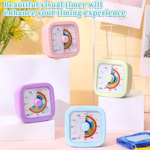 AmazingSpark 4 Pack Visual Timer, Rainbow, Purple, Blue, Pink, Green - Image 5