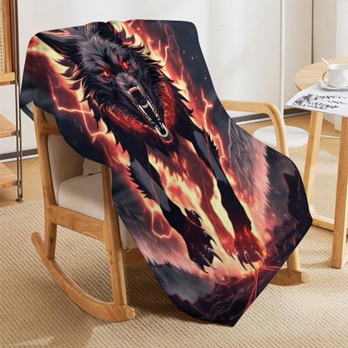 Manta de forro polar de lobo 100x130 cm para cama infantil 5
