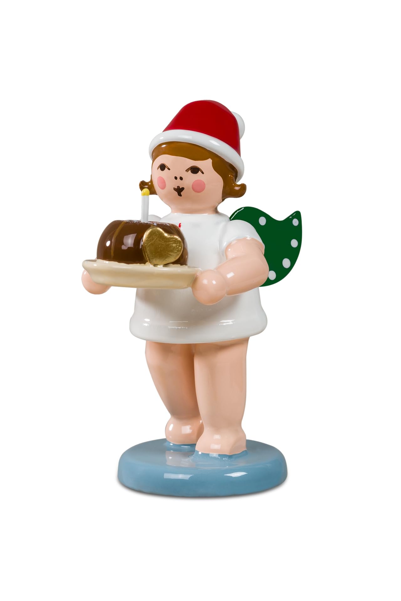 Ange de Noël en bois Rudolphs Schatzkiste, 6 cm