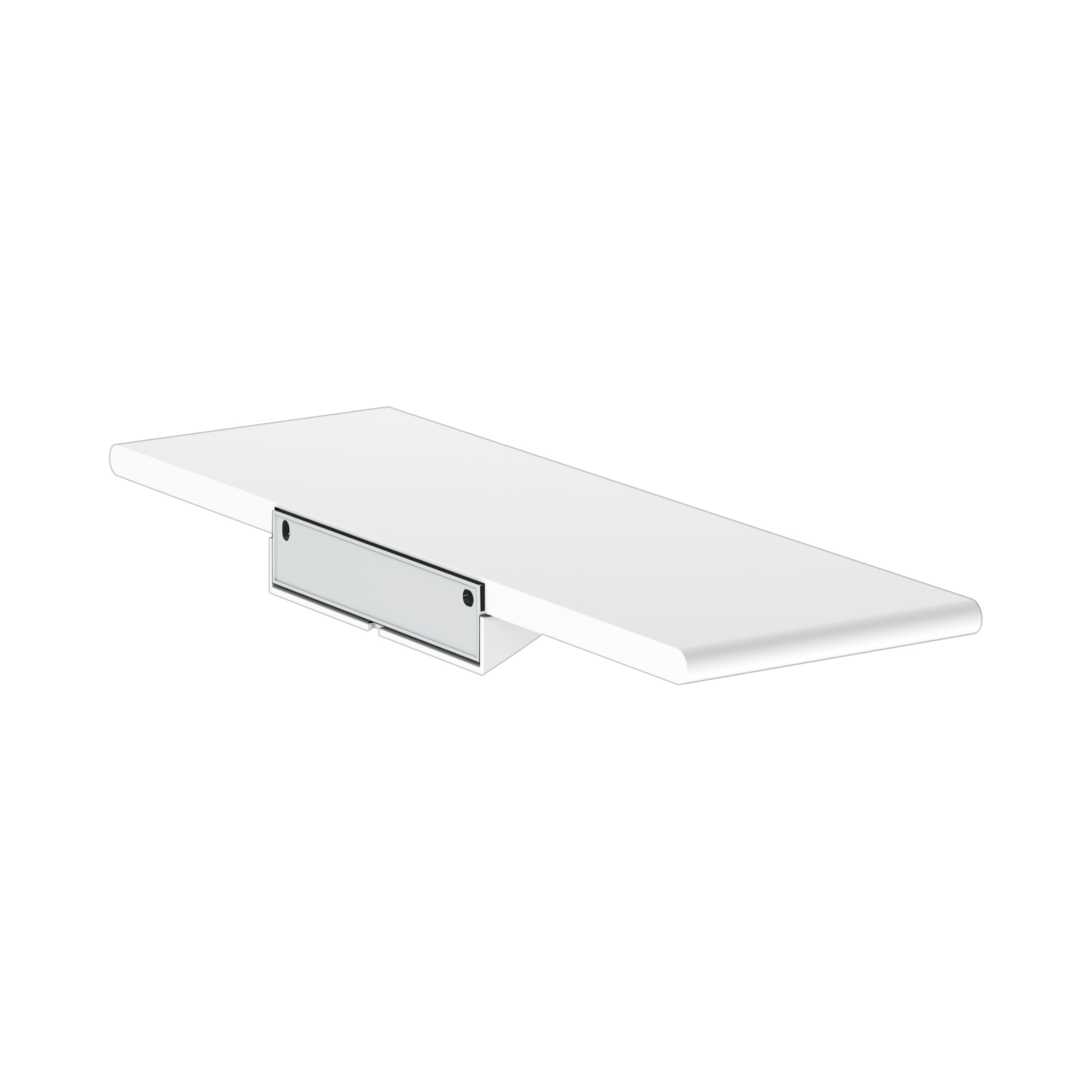 Keuco Rose półka prysznicowa 32,8 cm, bez wiercenia, białe matowe aluminium | Wyprodukowano w Niemczech, z zestawem do klejenia i przykręcania, regałem prysznicowym do klejenia lub przykręcania