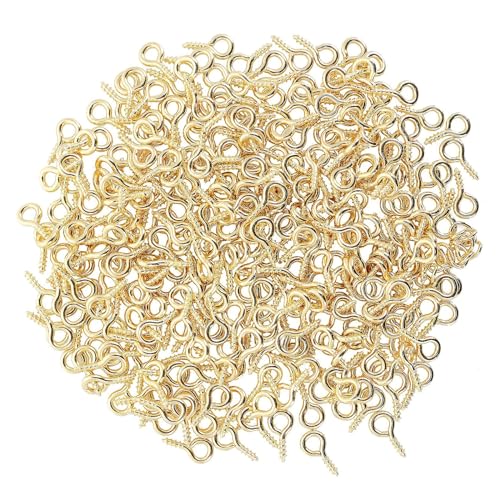 Eupsiiu KTLS 500 Stücke Goldene Schraubösen