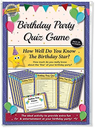 Birthday Party Quiz Game - How well do you know the 'Birthday Star'? Quiz activity for all ages, a great idea to help family and friends socialise and have fun