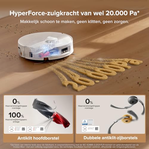 Robotstofzuiger met dweilfunctie Roborock Qrevo Curv 2 Flow, 20.000 Pa zuigkracht, AI, anti-klit, zelfreinigend - Afbeelding 5