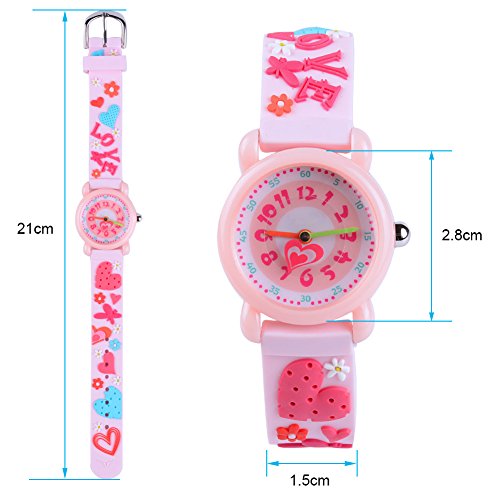 Image of Kids Watches for Boys Girls, 3D Cartoon Wrist Watch for Child Ages 3-8 | Cute Soft Silicone Watchband, Analog Dial, Daily Waterproof Durable, Birthday Christmas Ideal Gift for Little Child
