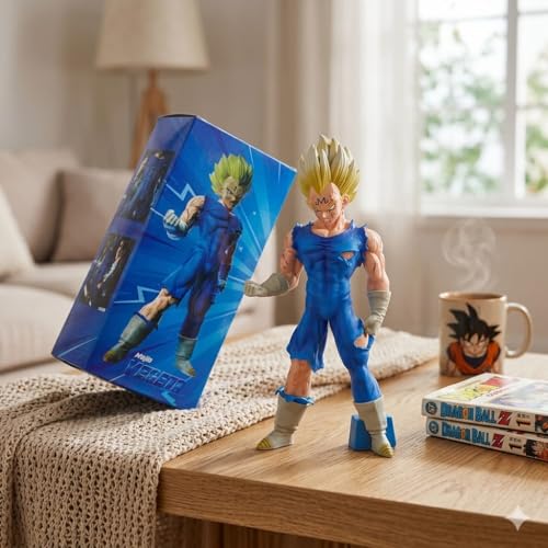 Image of Majin Action Figure, Blue Outfit, 20cm | Battle Damaged, Collectible Anime Statue