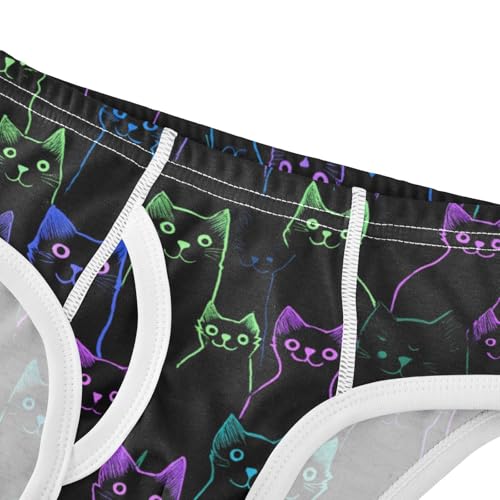 Wusikd Black Cat Boys' Underwear Cotton Galaxy Boys Briefs Soft Toddler Underwear 2T4