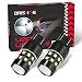 BRISHINE Super Bright 7443 7440 7444 7441 W21W T20 LED Bulbs Xenon White 24-SMD LED Chipsets with Projector for Backup Reverse Lights, Brake Tail Lights, Parking/Daytime Running Lights(Pack of 2)
