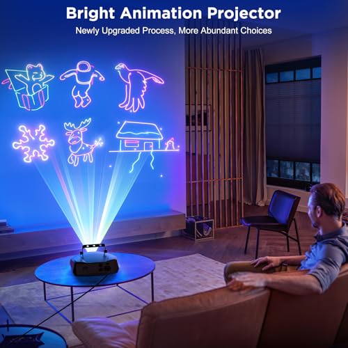 Image of DJ Laser Light for Party, 3D Animation Laser Machine,Multiple Control Functions,Support Manual Graffiti, Text Playback, and Personalized Programming,Suitable for DJ Parties, KTV Bars and Events(2PCS)