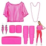 80er Jahre Neon Party Anzug Design - Die leuchtenden Farben jedes Accessoires lassen Sie hell und attraktiv aussehen, sodass Ihre Freunde Sie in der Menge leicht finden können. Netzshirt damen 80er,halsketten, Neon brillen, Armbänder und mehr sind alles Mode accessoires für 80er-Jahre-Looks, die eine 80er-Motto-Party unterhaltsam und unvergesslich machen können, auch geeignet für Mannschaftssportveranstaltungen zur.