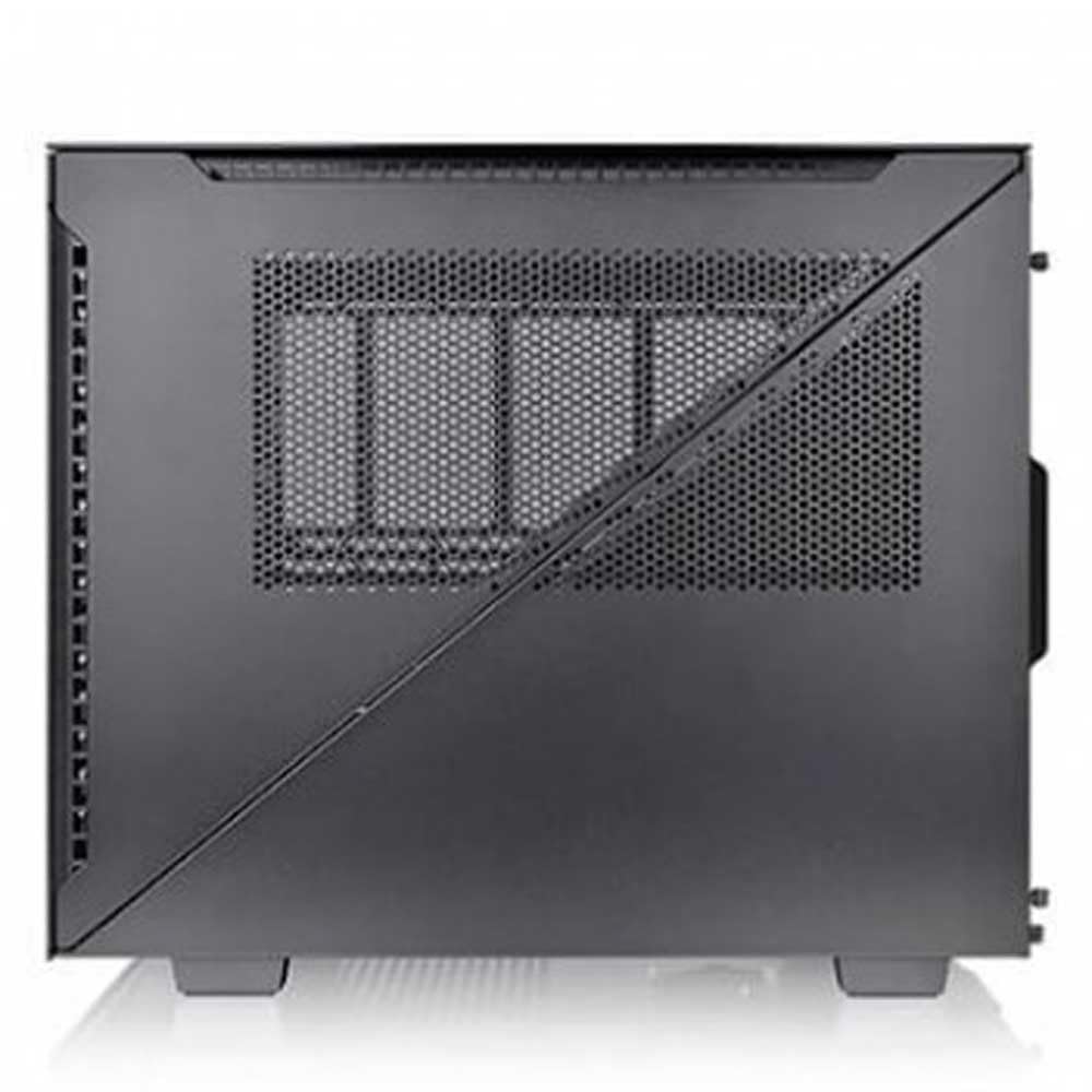 Thermaltake Divider 200 TG Air Black | Micro-ATX-PC-Gehäuse | 2 x gehärtetes 3mm Glasseitenteil | Mesh-Panel | schwarz