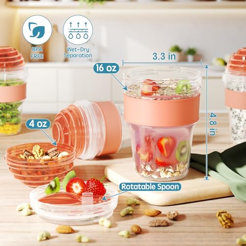 62% Off 4-Pack Reusable Yogurt Cups with Lids & Spoon - Image 2