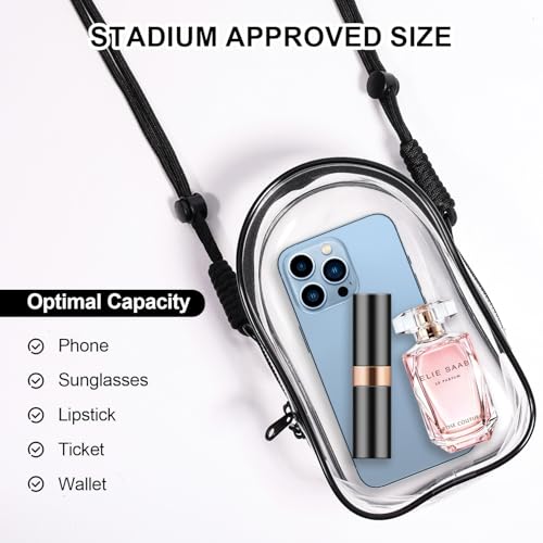 Image of AICase Protective Case for Labubu Plush Doll,Clear Bag for Stadium Events Crossbody Doll Bag Accessories Stadium Approved Clear Purse for Kpop Ozzy Stray Ateez Saja Concerts Sports Festivals 2