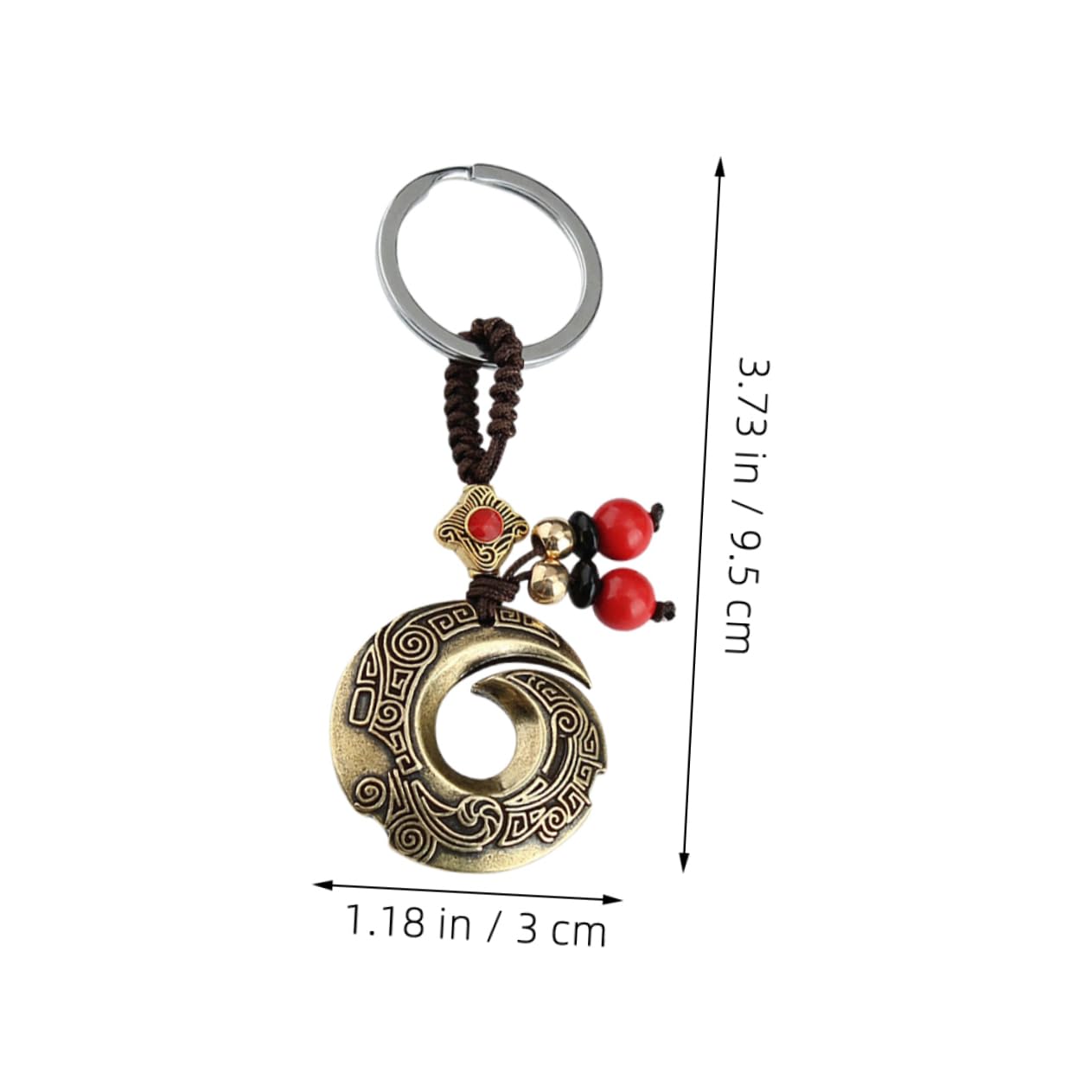 SOLUSTRE 2pcs Key Chain Chinese Style Keychain Jewelry Traffic Cones Keys Circle Traffic Cone Snake Keychain Small Gourd Keychain Funky Earrings Kit Molds Chinese Keychain Studs Nylon Rope