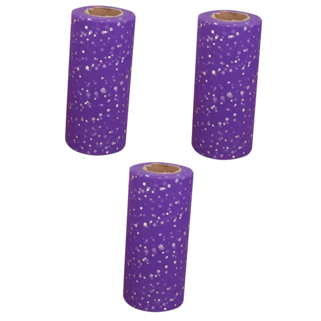 Abaodam 3pièces Tulle à Paillettes x Rouleau De Tulle Décoratif Pour Mariage Fête Et Artisanat