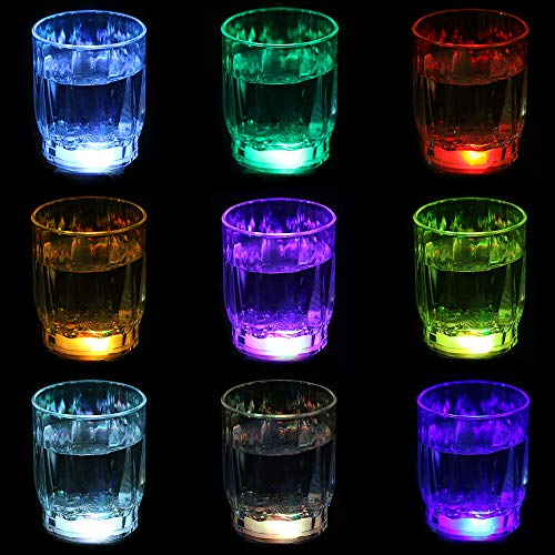 Flash Light Up Cups, Bestrice 24PCS LED Flashing Shots Glow Cup for Bar Night Club Party Drink