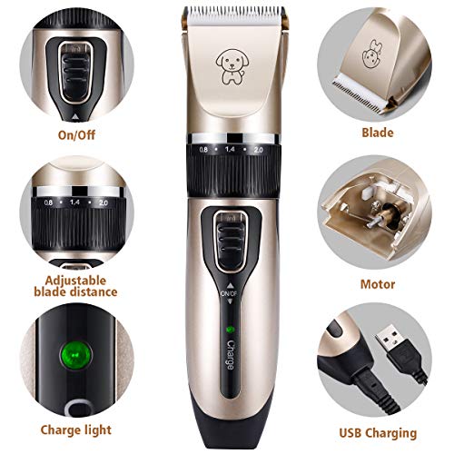 GAMURRY Dog Clippers, Pet Shaver Clippers, Low Noise Cordless Dog Grooming Kit, Electric Pet Hair Trimmers for Dogs Cats… - Image 6